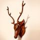Handcrafted Wood Deer Head Wall Hanging
